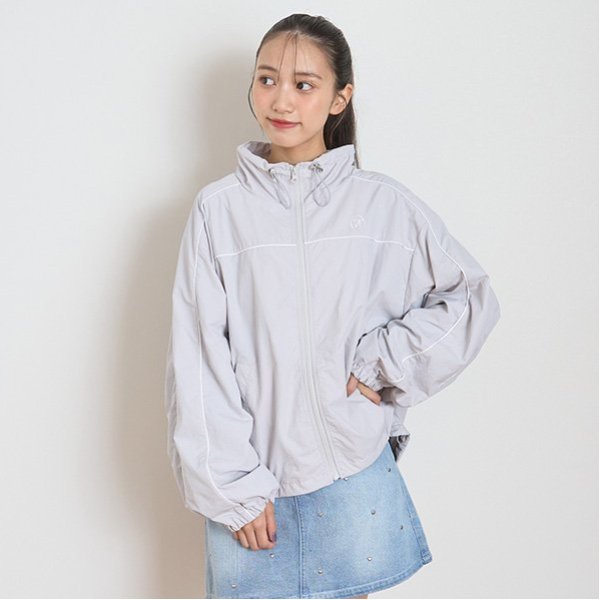 【撥水】パイピングナイロンブルゾン