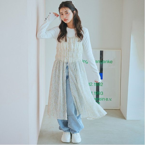 花柄キャミワンピース