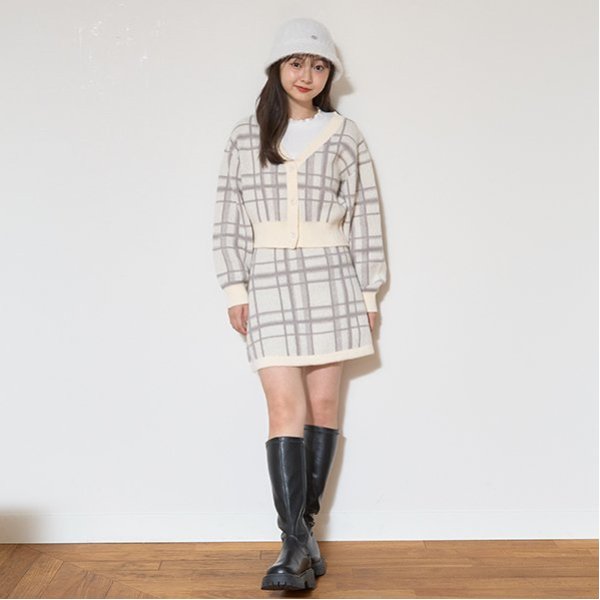 ジャガードチェックセットアップ