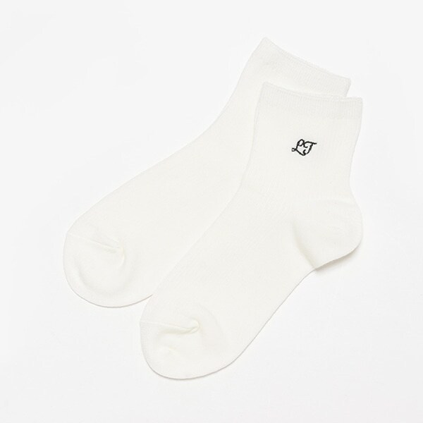リブ刺繍スクールソックス