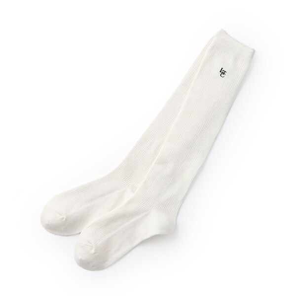 【卒服】【セレモニー】ワンポイント刺しゅうリブハイソックス