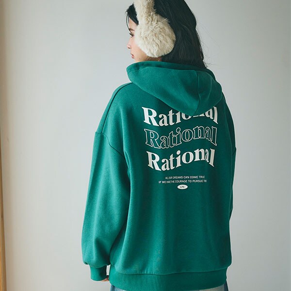 【GOODPRICE】裏起毛バックロゴプルパーカ