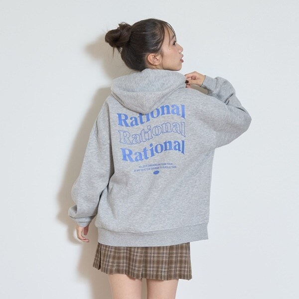 【GOODPRICE】裏起毛バックロゴプルパーカ