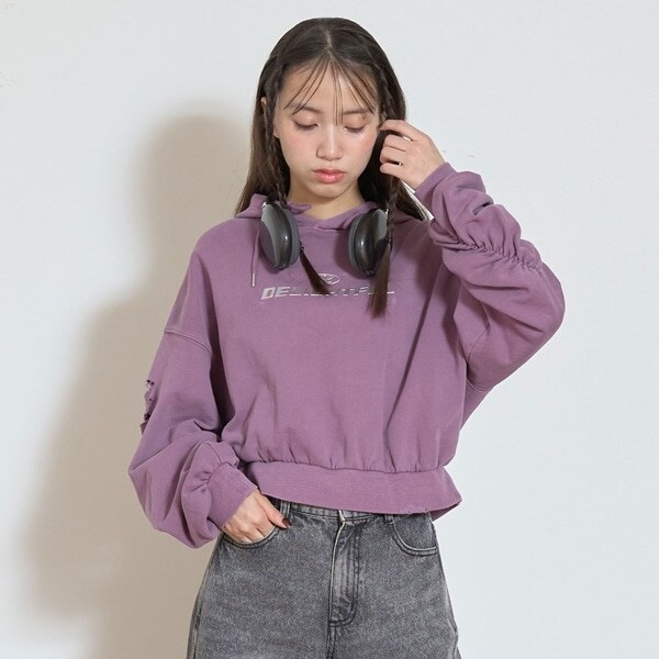 【LTXC】【綿100％】ヴィンテージ風ダメージパーカ