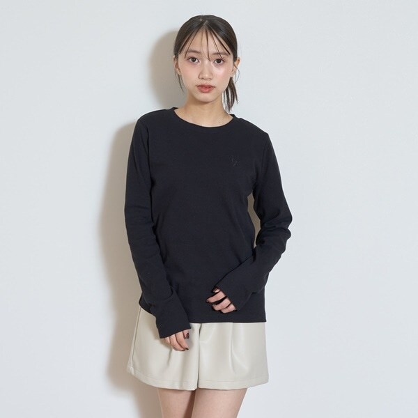 【ベーシック/裏起毛】テレコ長袖Tシャツ