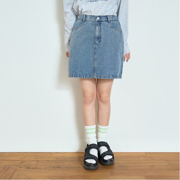 【ベーシック】【GOODPRICE】デニム・ツイル台形スカパン