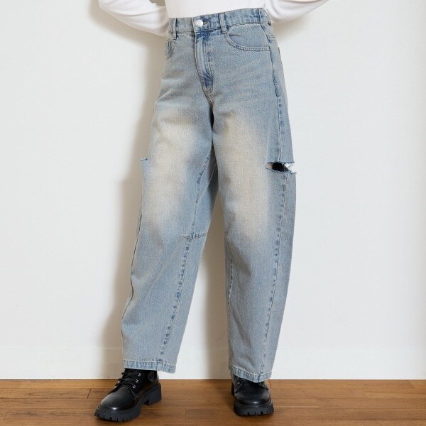 【LTXC】バレルレッグダメージデニム