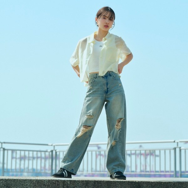 【LTXC】バレルレッグダメージデニム