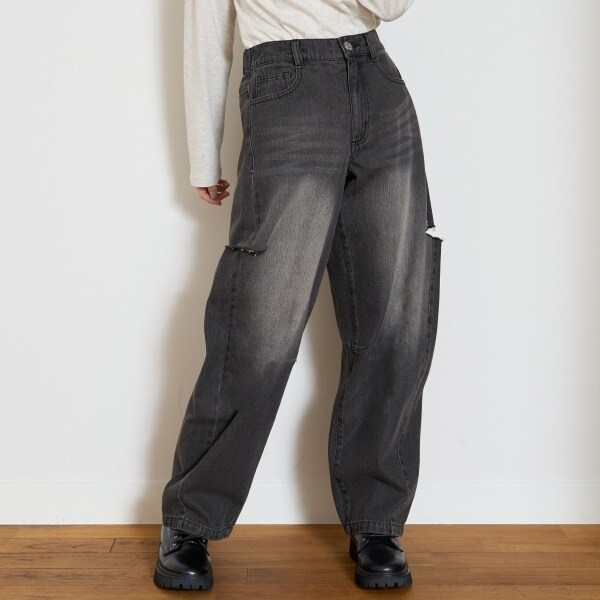 【LTXC】バレルレッグダメージデニム