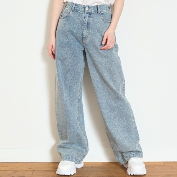 キラキラデニムパンツ