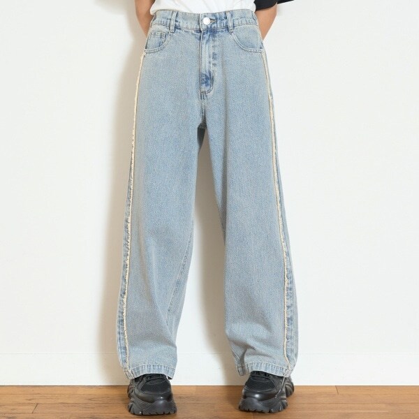 フリンジデニムパンツ
