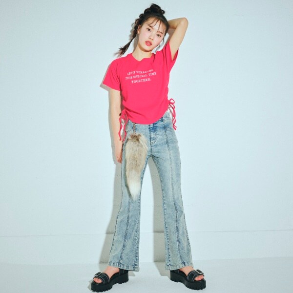 【接触冷感/ひんやり】スタイルアップフレアデニム