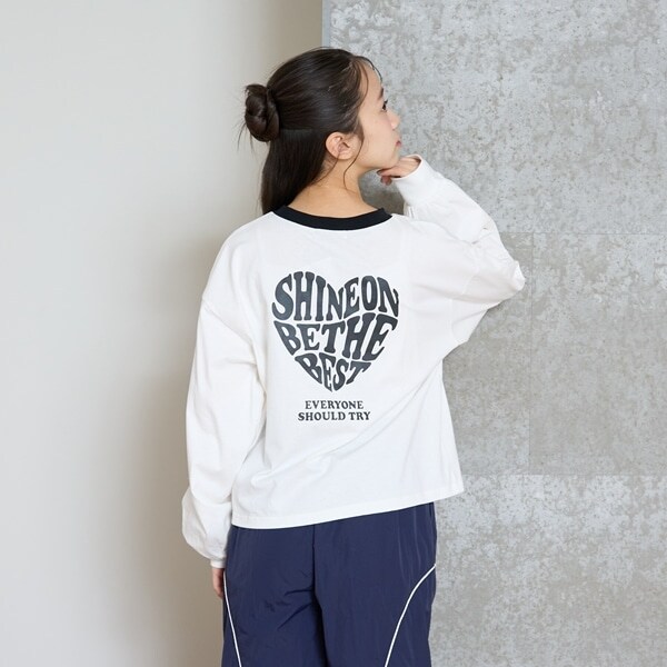 【GOODPRICE】ハートバイカラー長袖Tシャツ