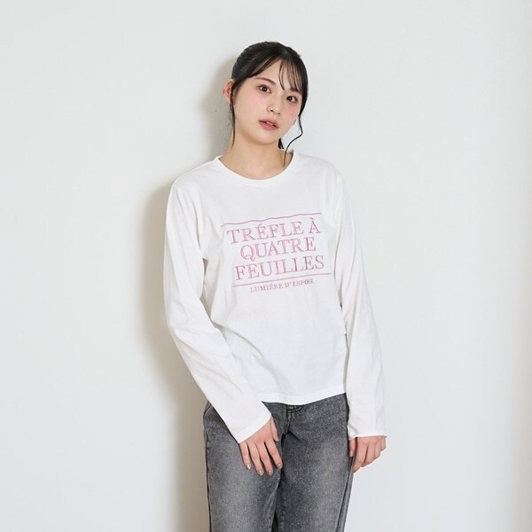 【GOODPRICE】【綿100％】ロゴ刺しゅう長袖Tシャツ