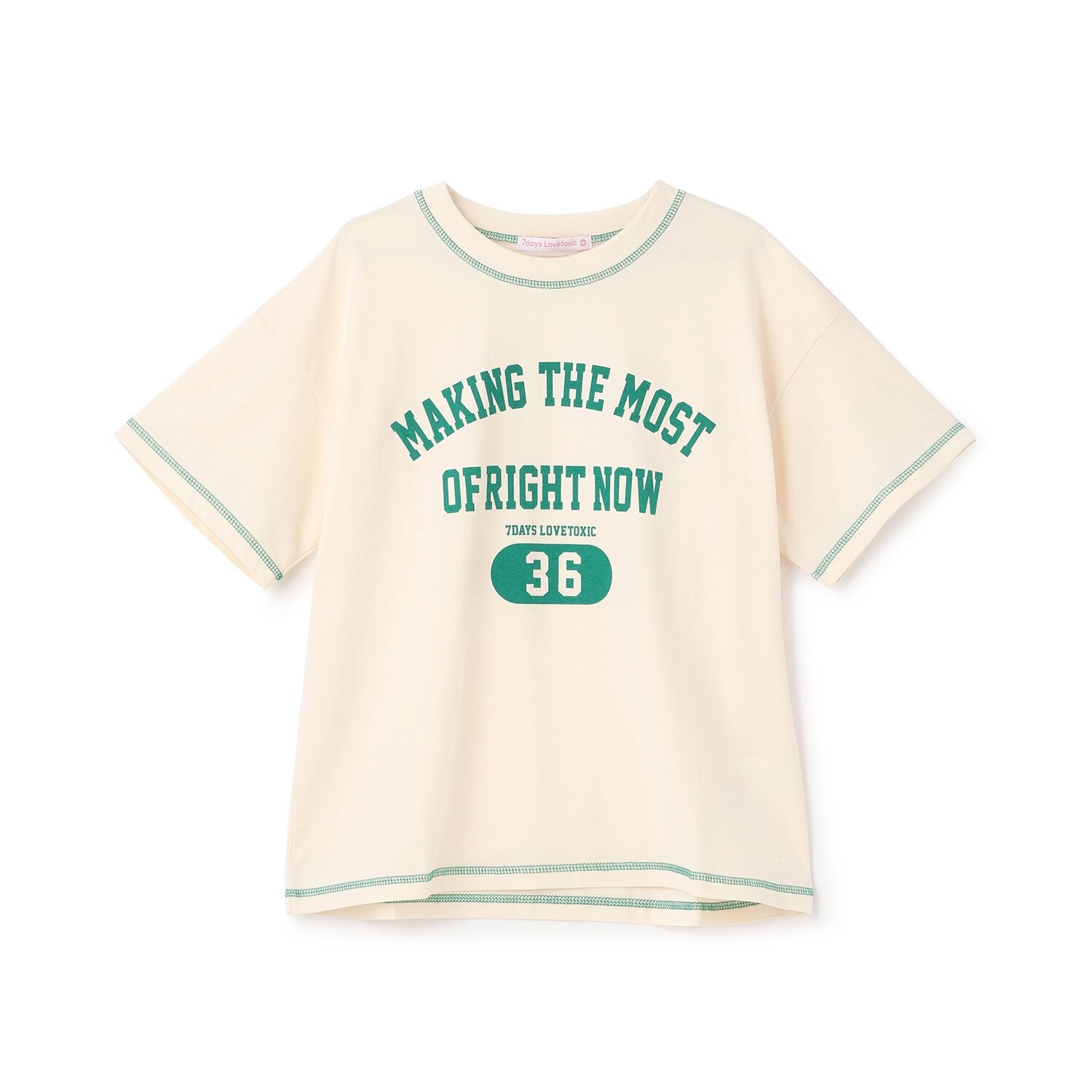 【7days/綿100％】ロゴナンバー半袖Tシャツ
