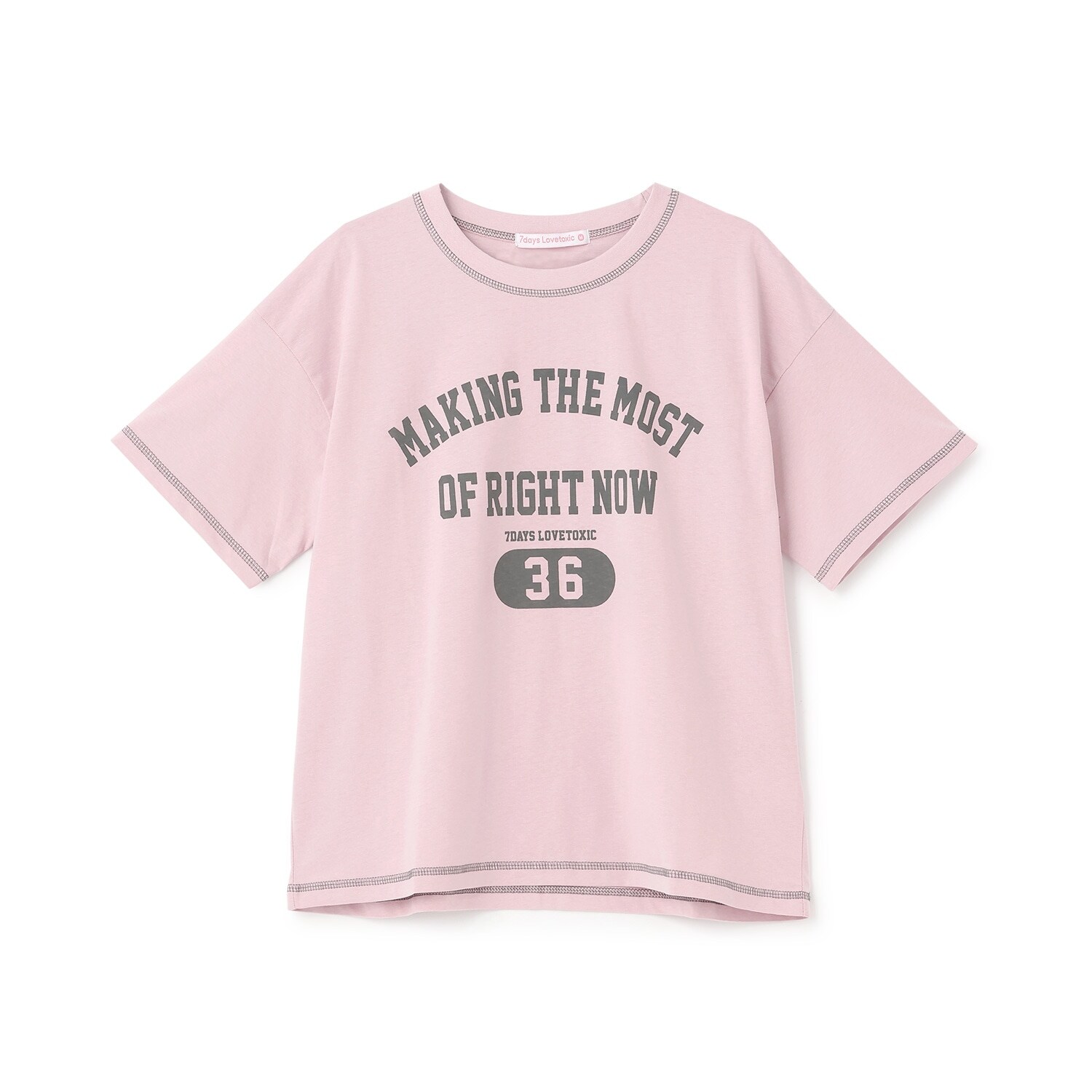 【7days/綿100％】ロゴナンバー半袖Tシャツ