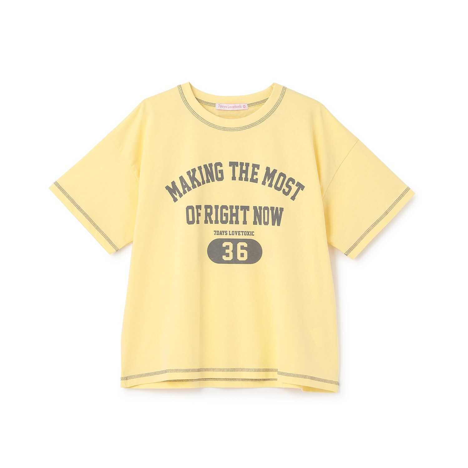 【7days/綿100％】ロゴナンバー半袖Tシャツ