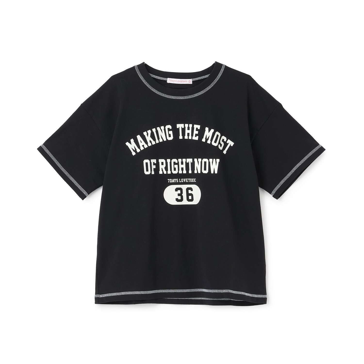 【7days/綿100％】ロゴナンバー半袖Tシャツ