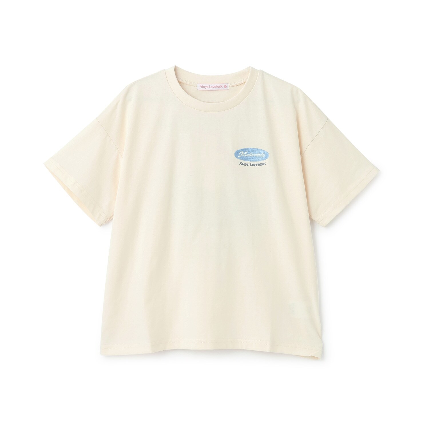 【7days/綿100％】バックガールイラスト半袖Tシャツ