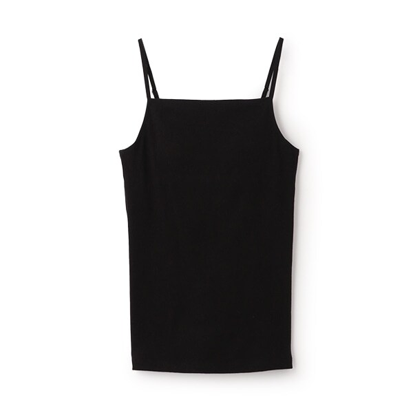 【ベーシック】【綿100％】カップつきテレコキャミソール