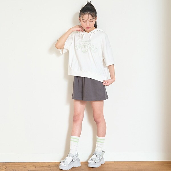 【GOODPRICE】【綿100％】半袖パーカセットアップ