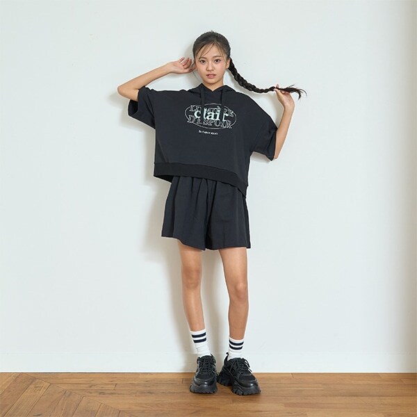 【GOODPRICE】【綿100％】半袖パーカセットアップ