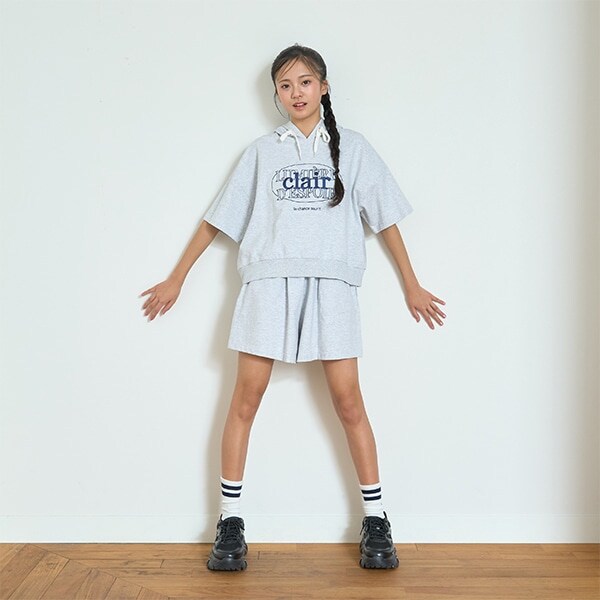 【GOODPRICE】【綿100％】半袖パーカセットアップ