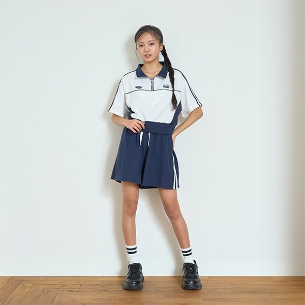 【LTXC】【吸水速乾/さらさら】ハーフジップ セットアップ