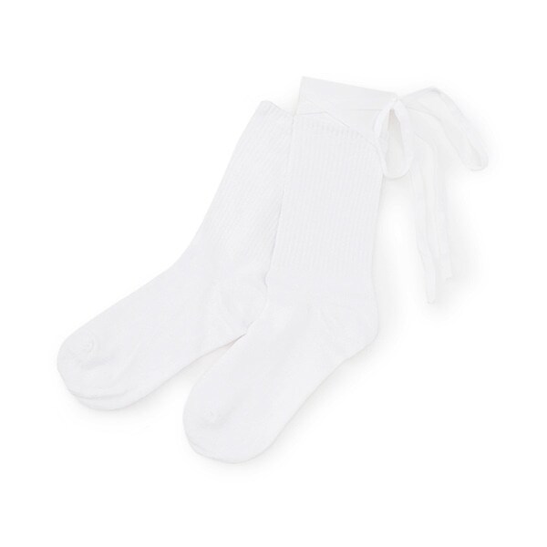 レースアップクルーソックス