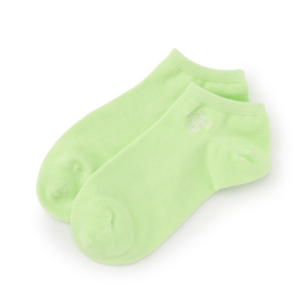 【接触冷感/ひんやり】刺しゅうスニーカー丈ソックス