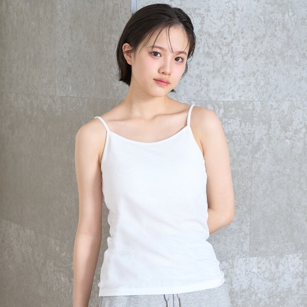【ベーシック】【接触冷感/ひんやり】カップつきキャミソール