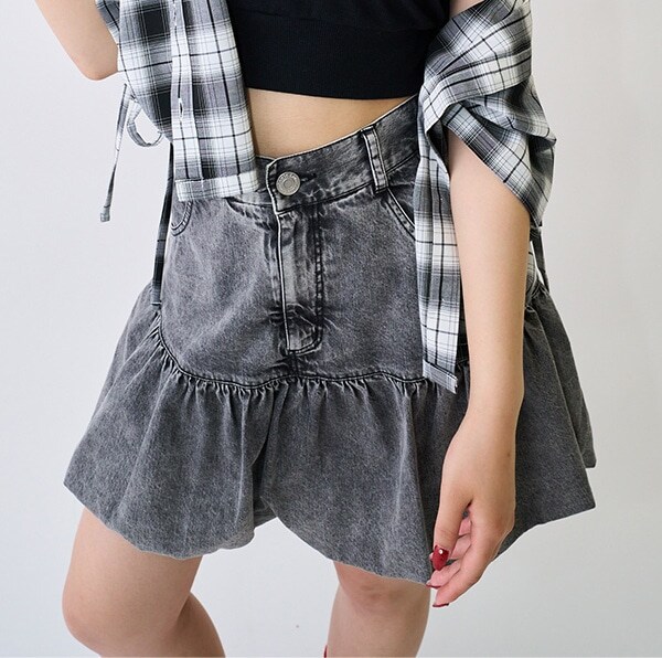 デニムバルーンスカート