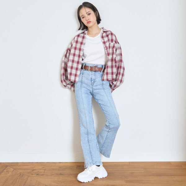 【ストレッチ】スタイルアップフレアデニム