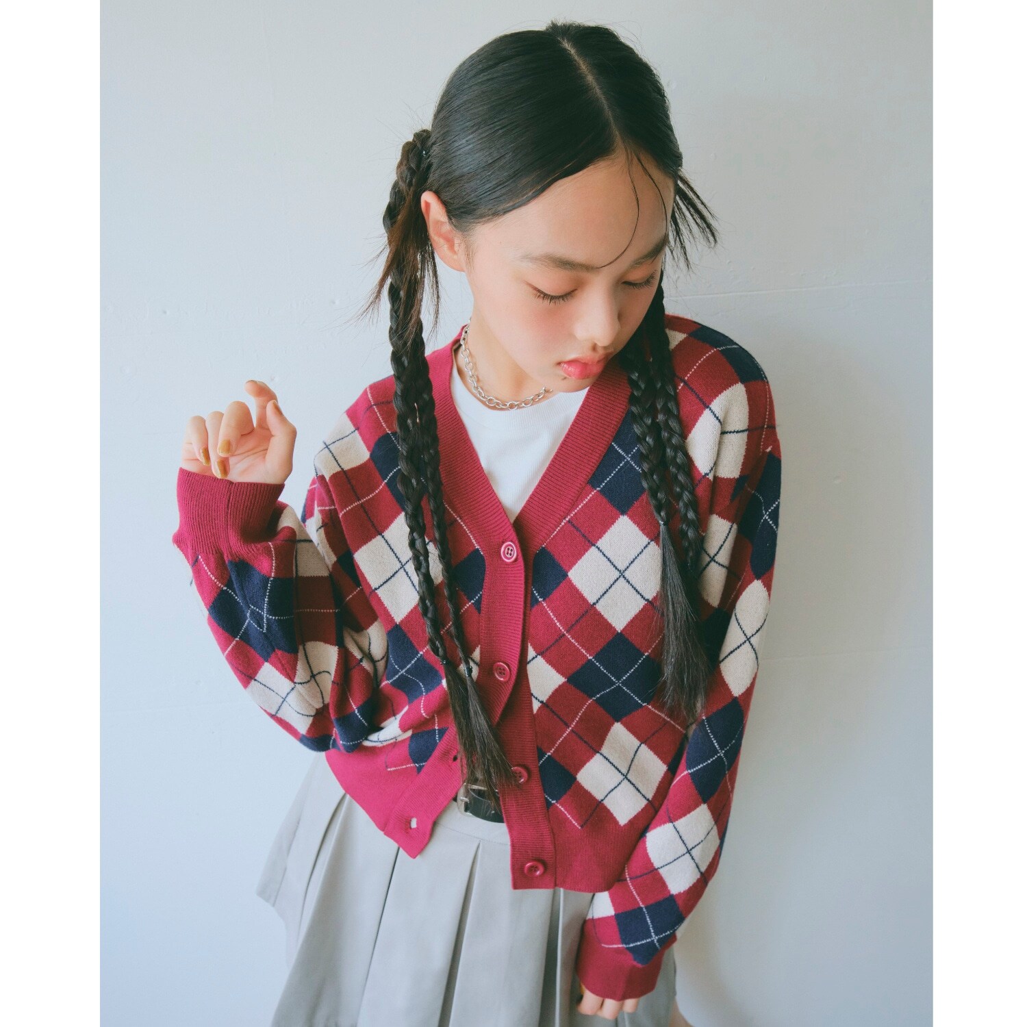 アーガイルニットTシャツSET