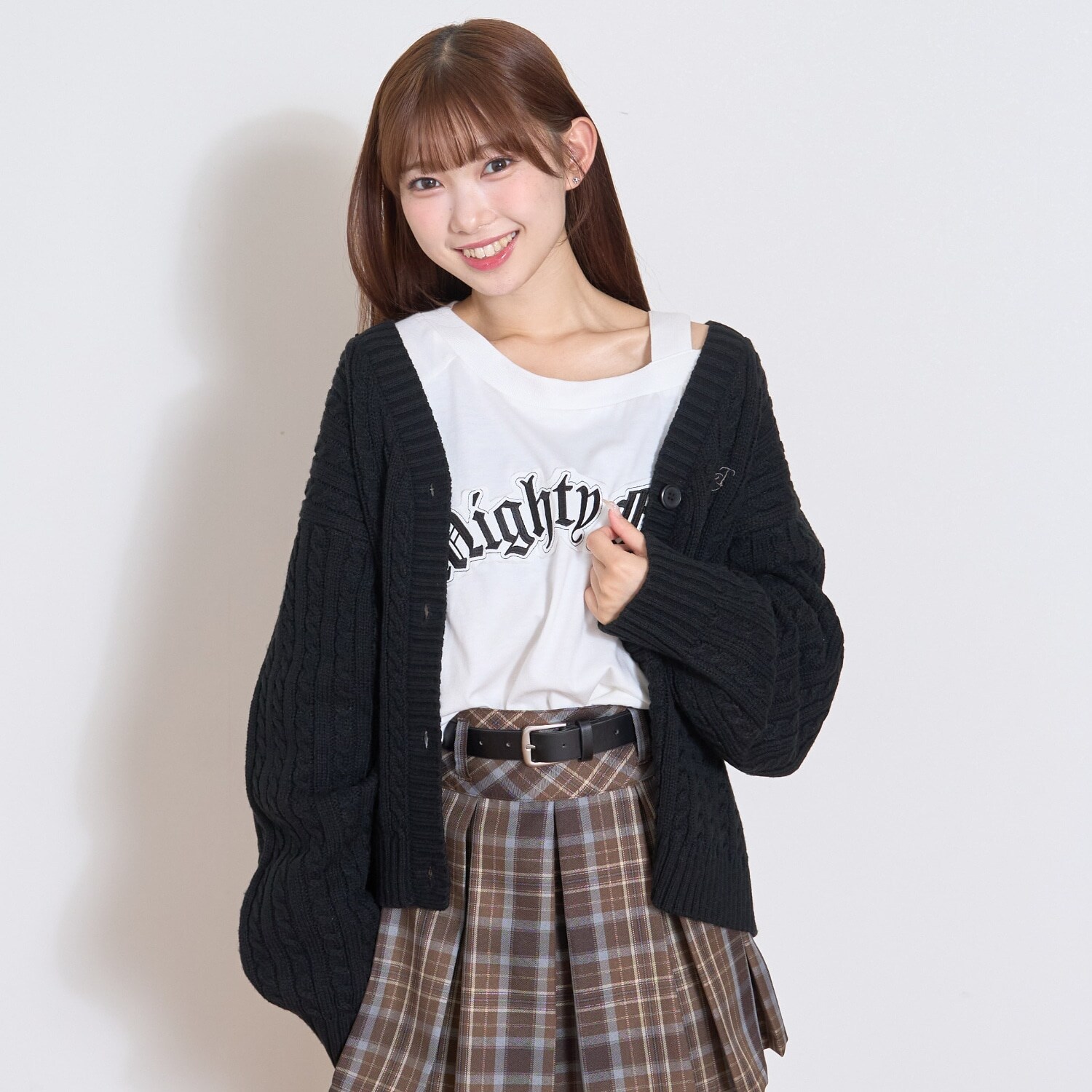 【GOODPRICE】ケーブルニットカーディガン