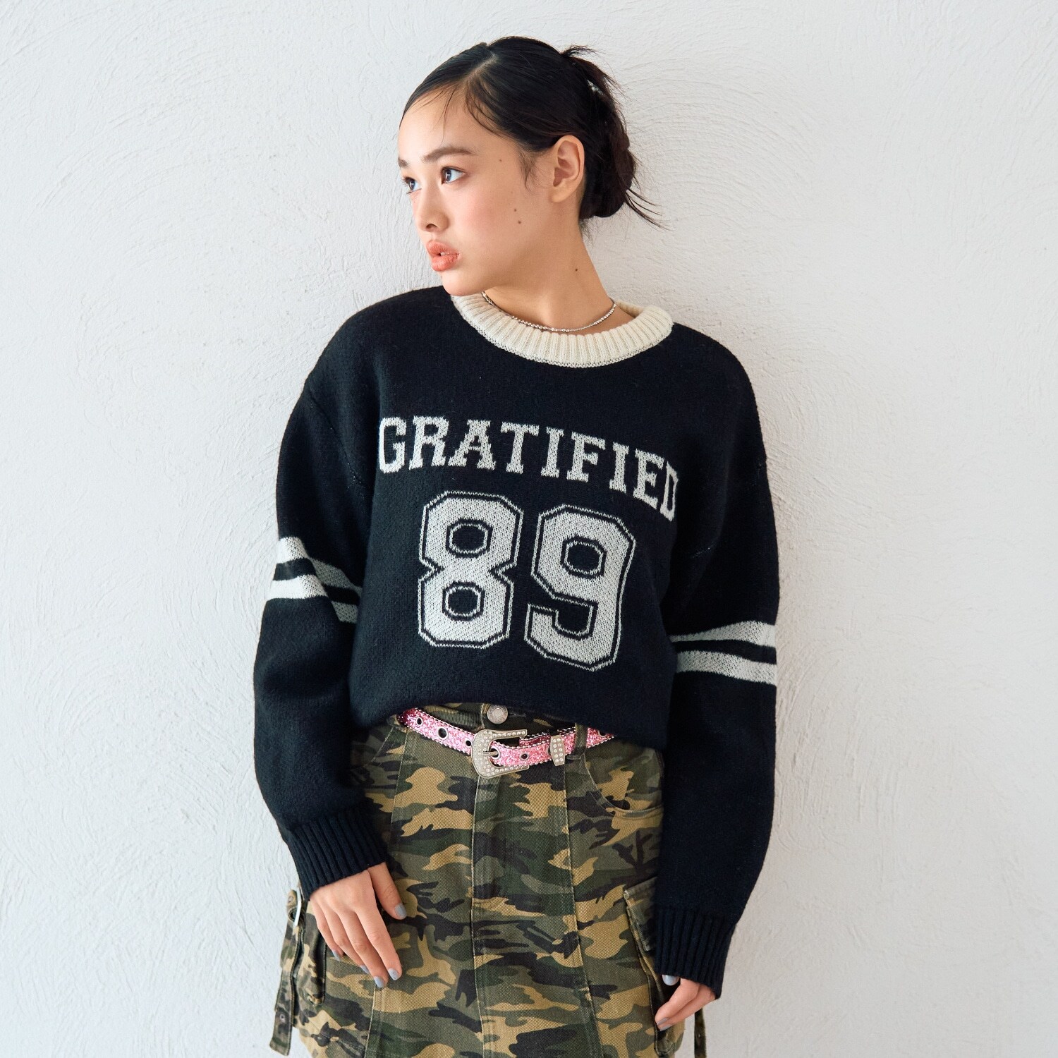 モヘアタッチジャガードプルオーバー