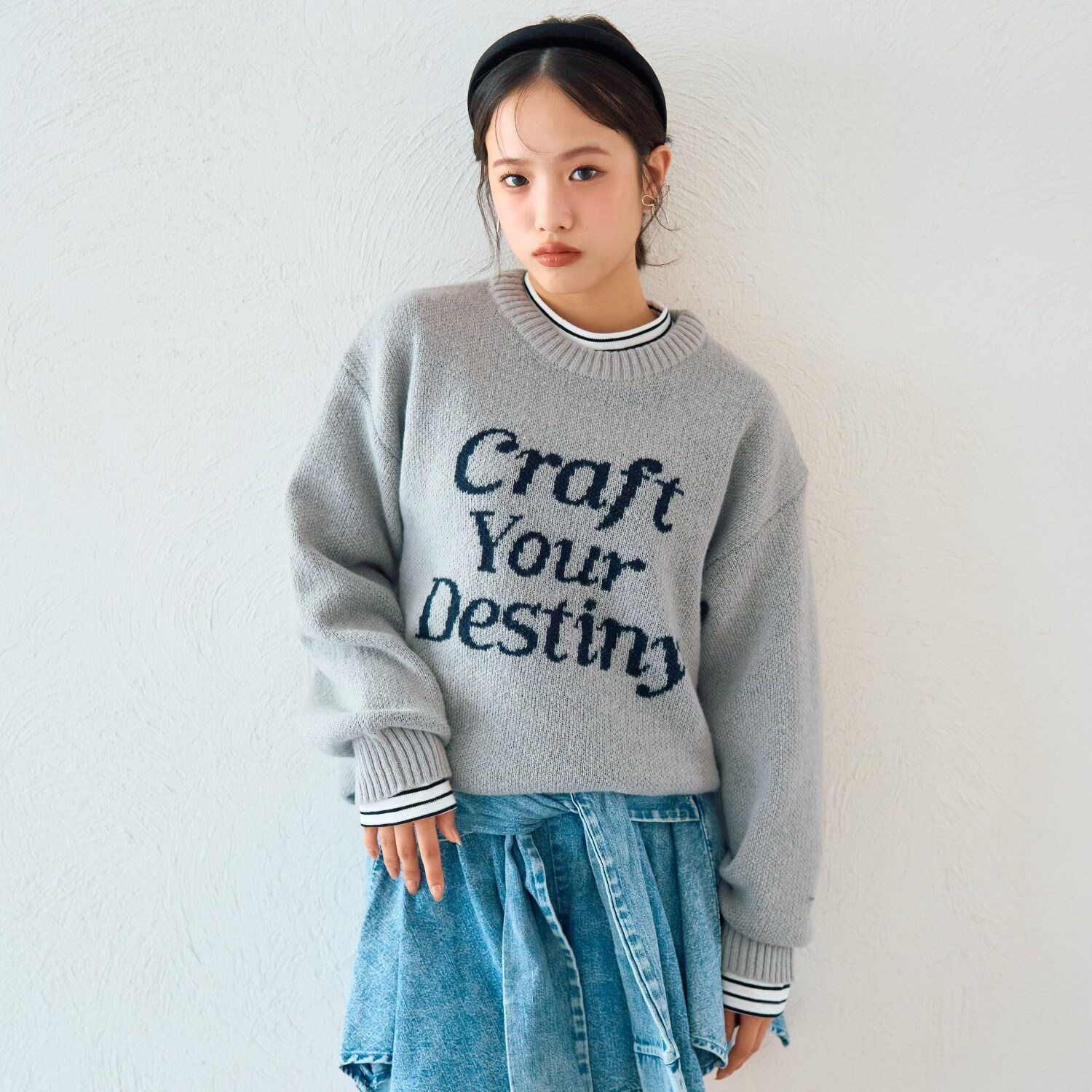 モヘアタッチジャガードプルオーバー