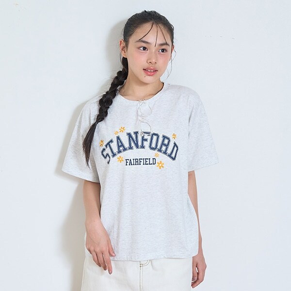 【GOODPRICE】【綿100％】フラワーカレッジTシャツ