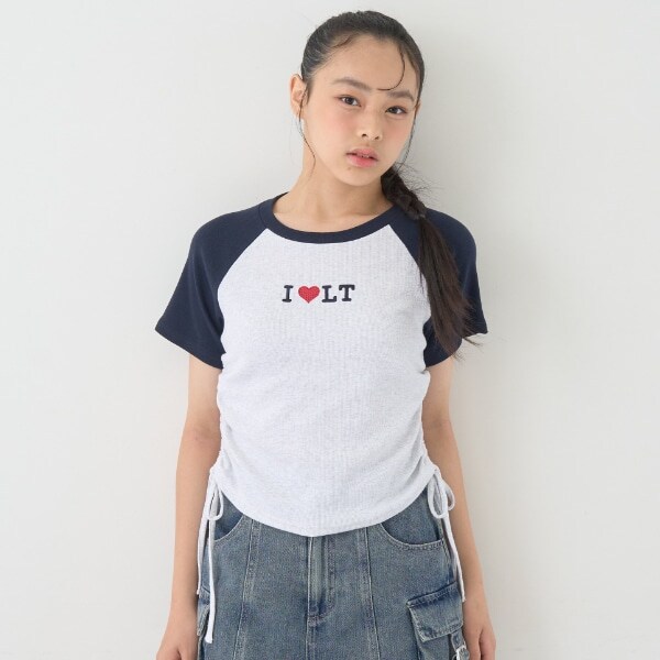 【吸水速乾/さらさら】ILoveドロストT