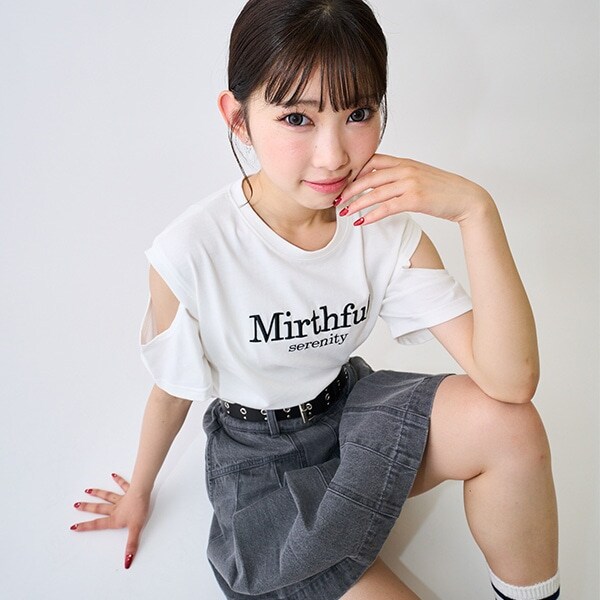 【接触冷感/ひんやり】肩あきTシャツ