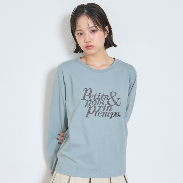 【GOODPRICE】ロゴ刺しゅう長袖Tシャツ