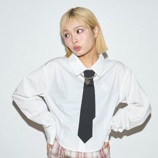 【ラブトキガールコラボ】ネクタイツキ長袖シャツ