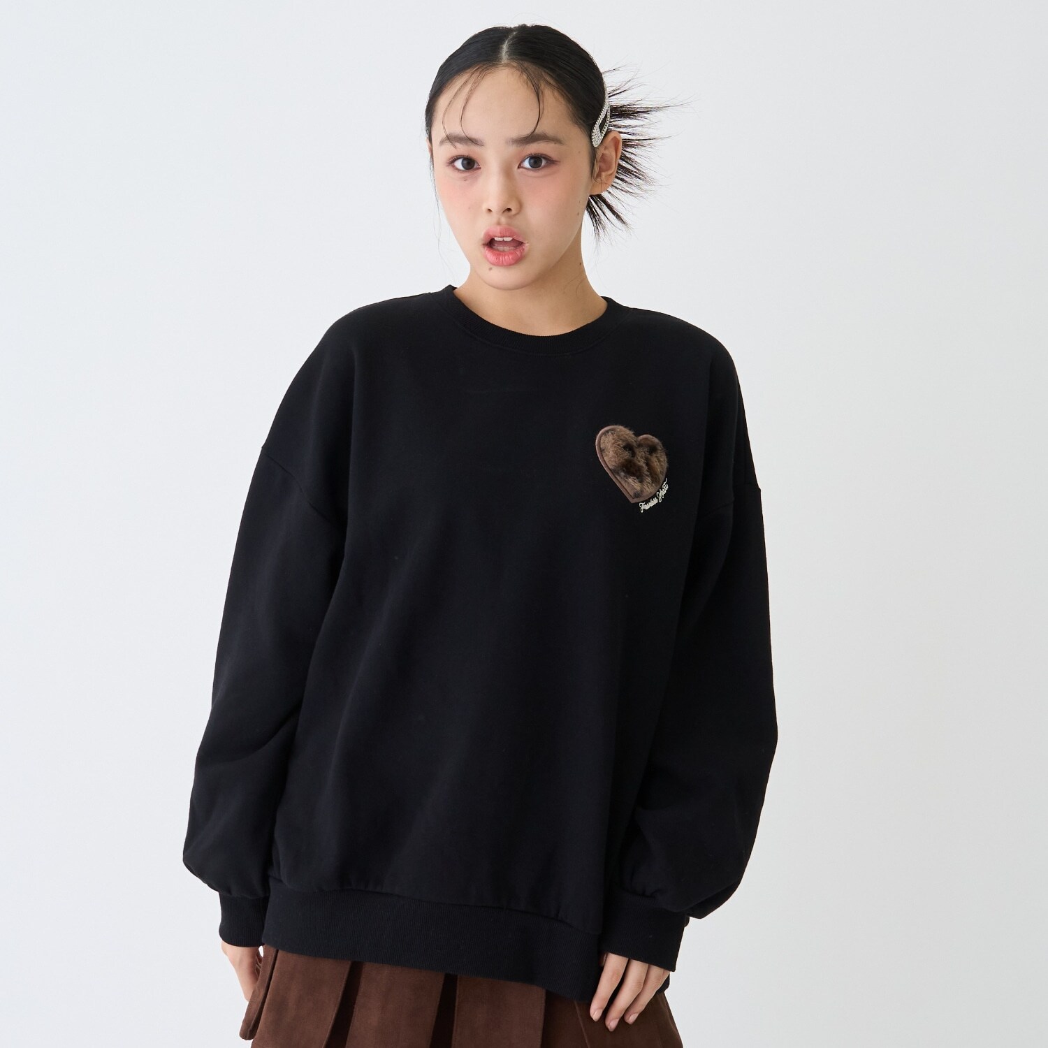 【綿100％】裏起毛アニマルルーズスウェット