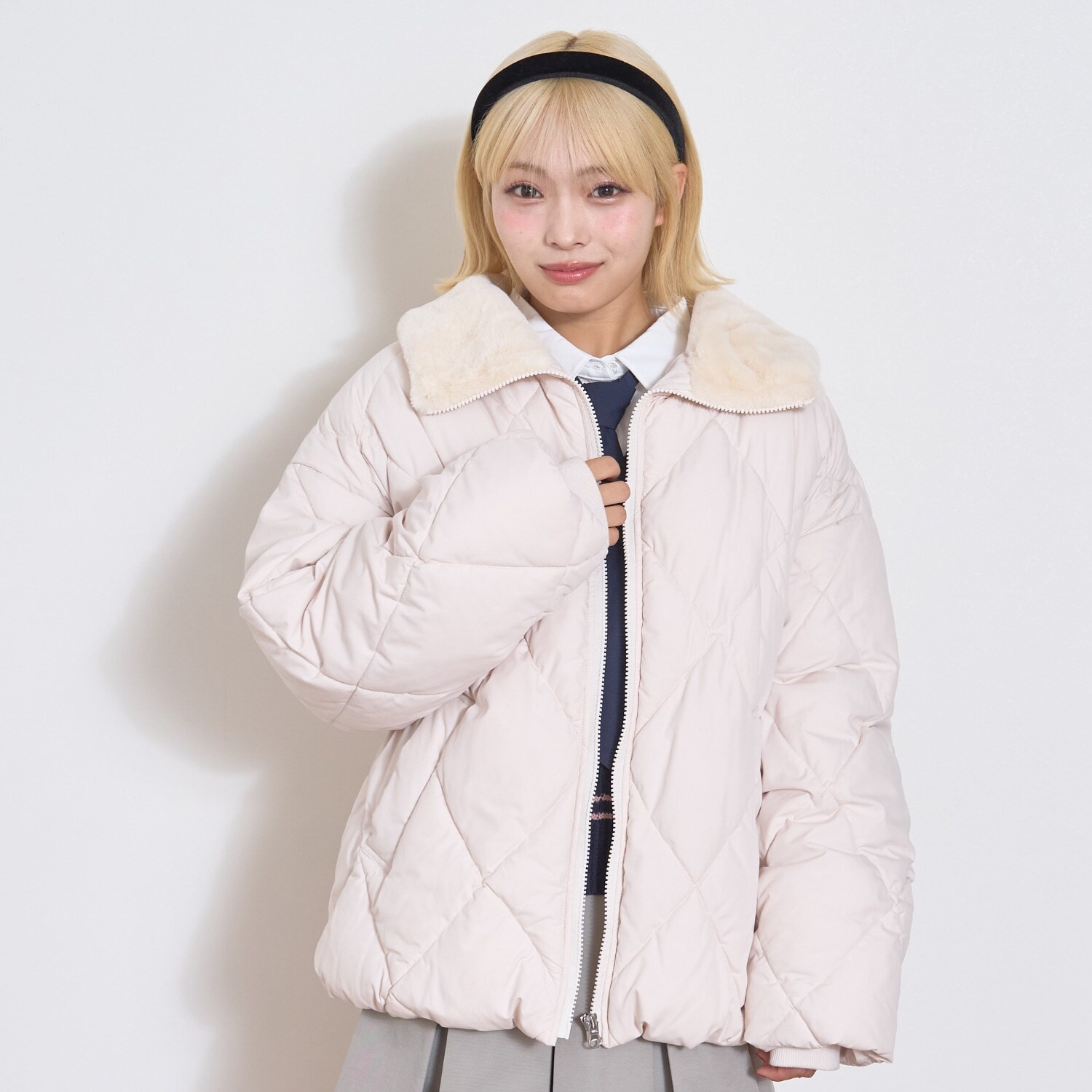 キルト中綿ブルゾン