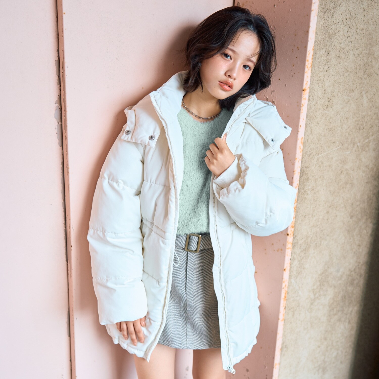 袖取り外しロングブルゾン