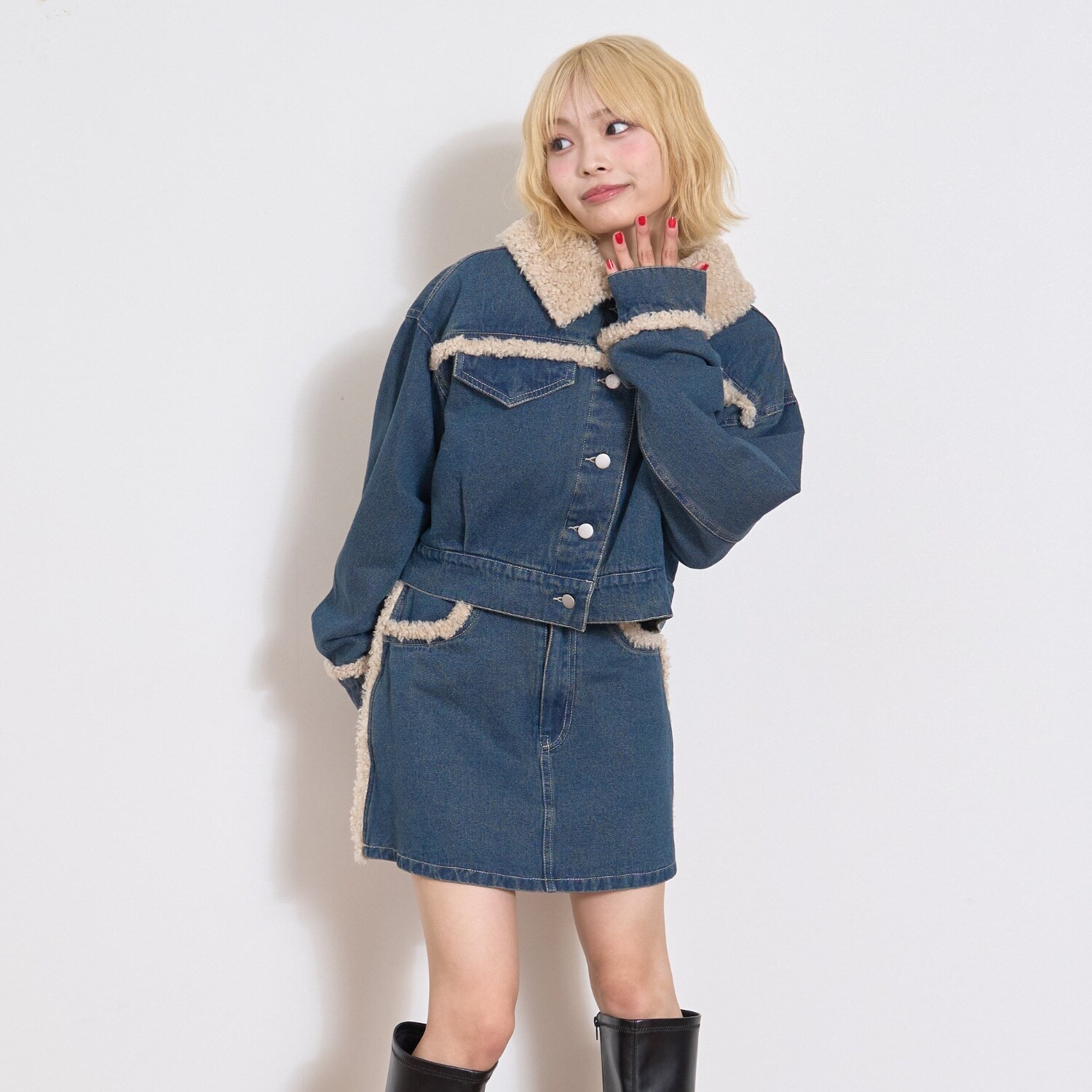 裏キルトデニムセットアップ