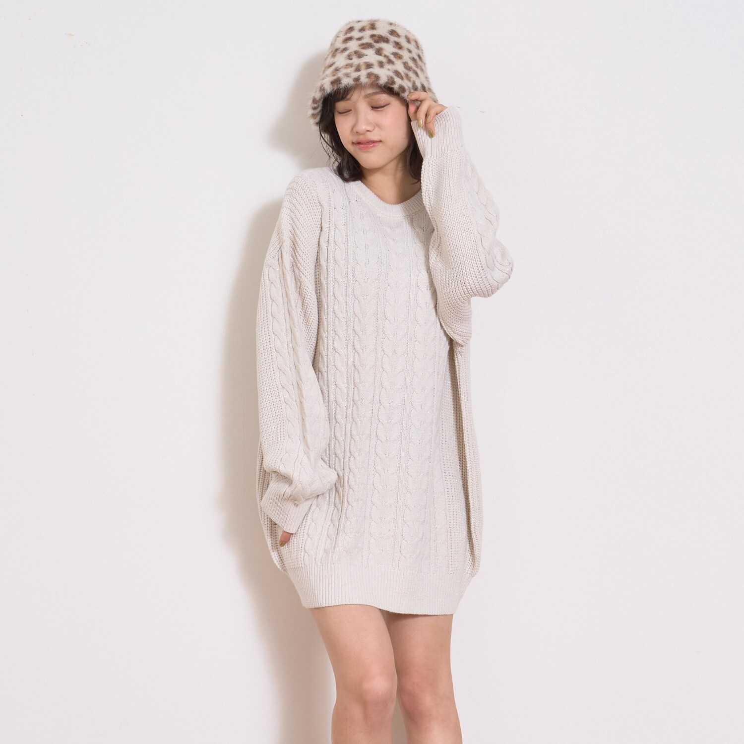 ラメニットルーズワンピース