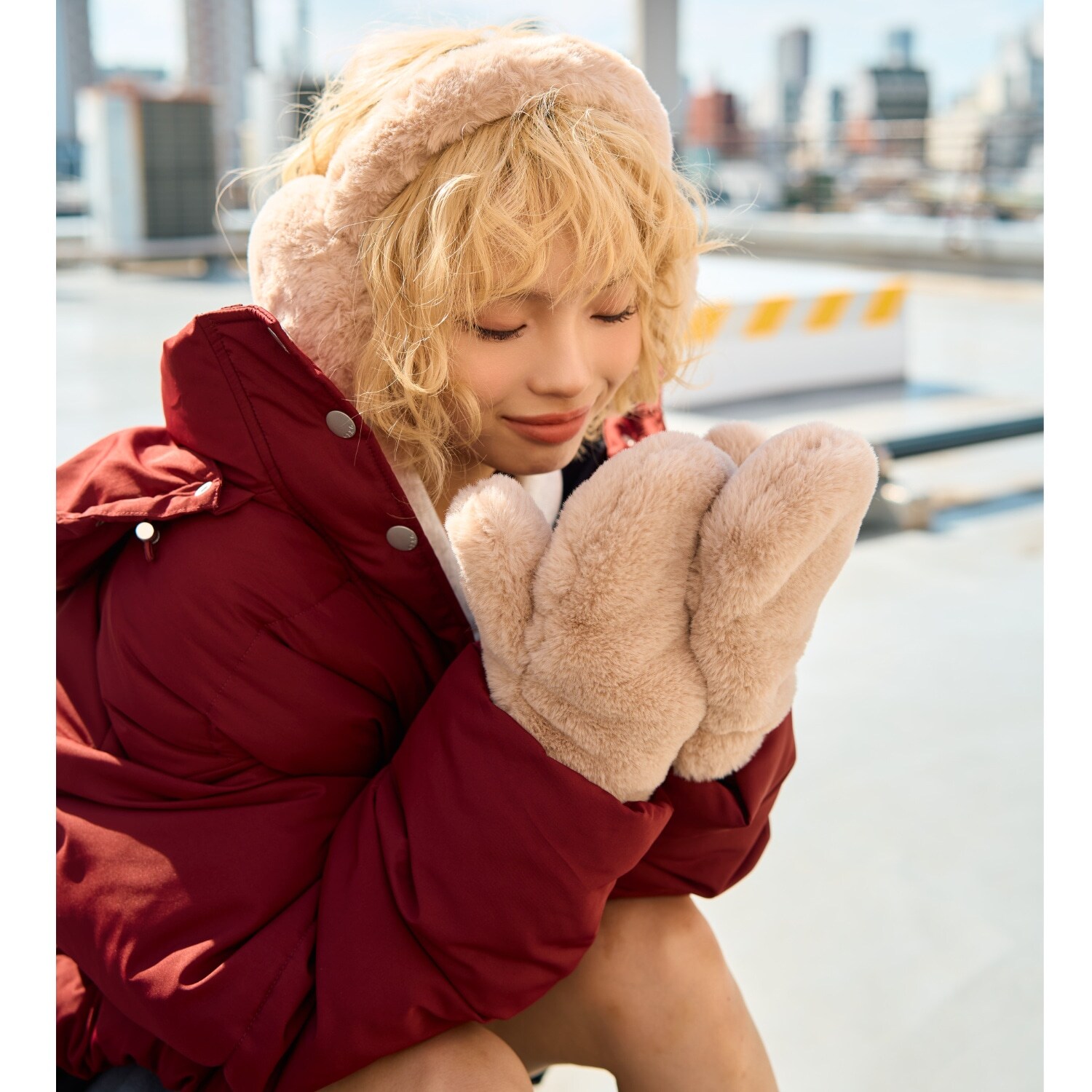 フェイクファーイヤーマフ