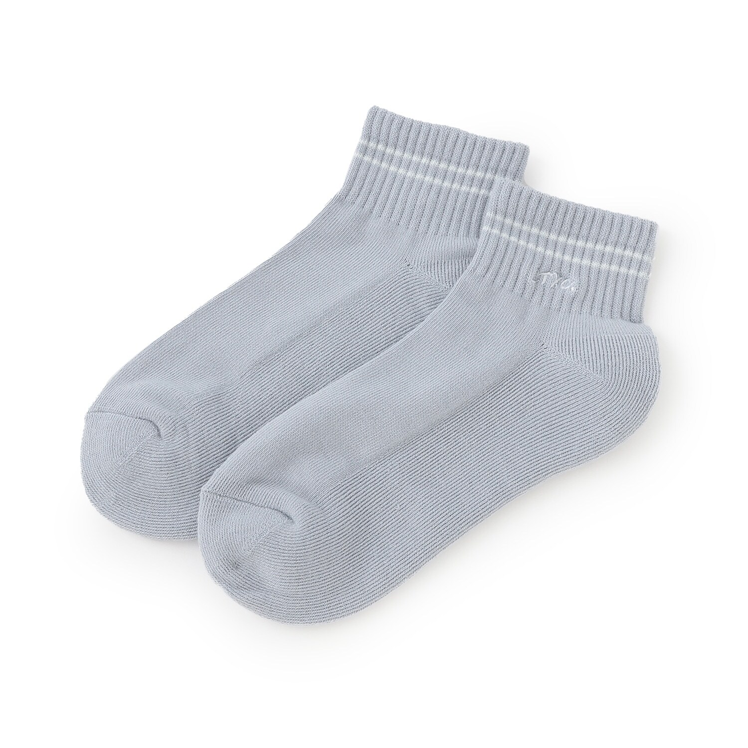 ロゴ刺しゅうクルブシ丈パイルソックス