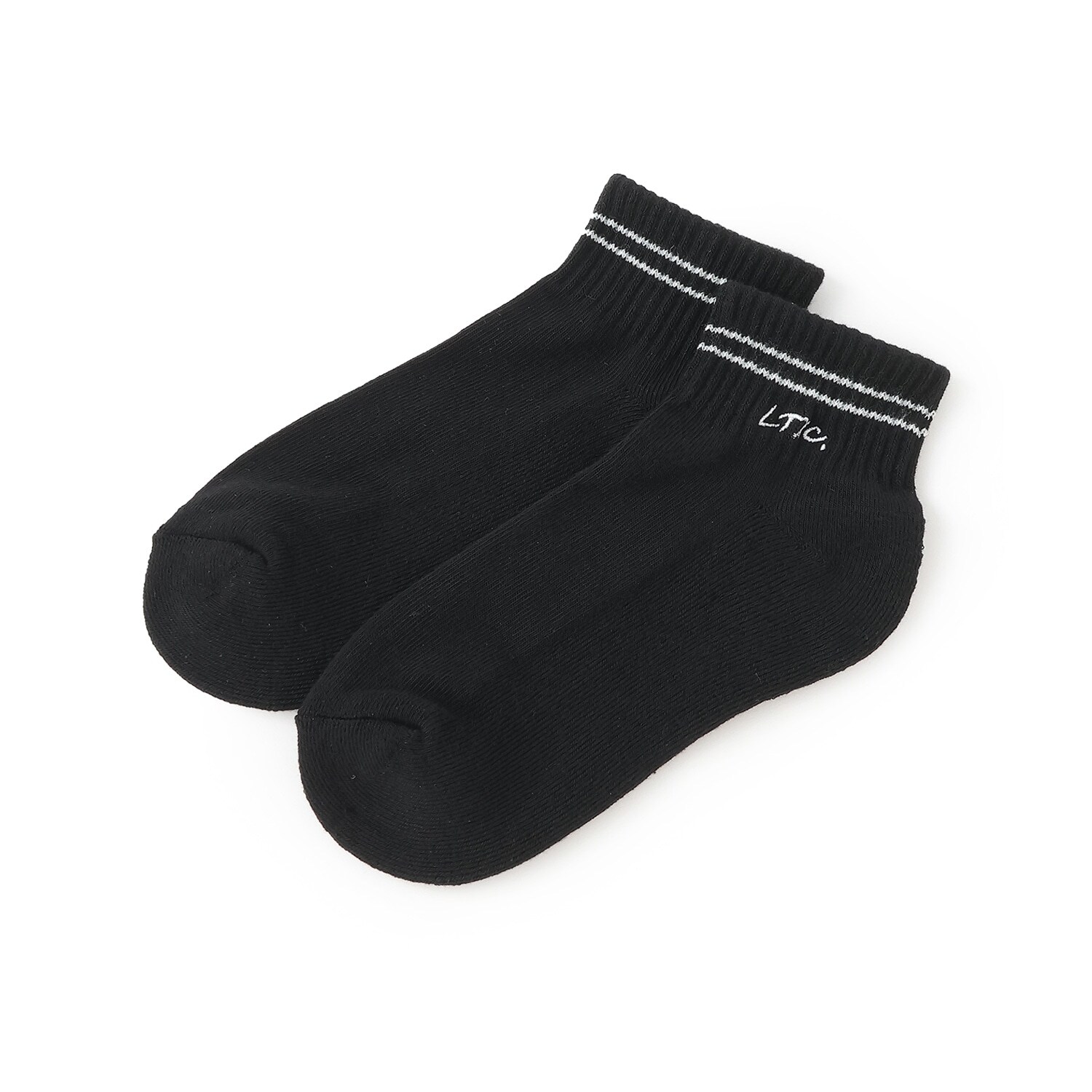 ロゴ刺しゅうクルブシ丈パイルソックス